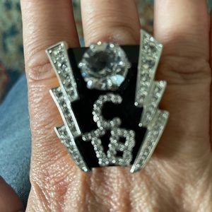 Size 10 Lowell Hayes TCB Elvis Presley ring.